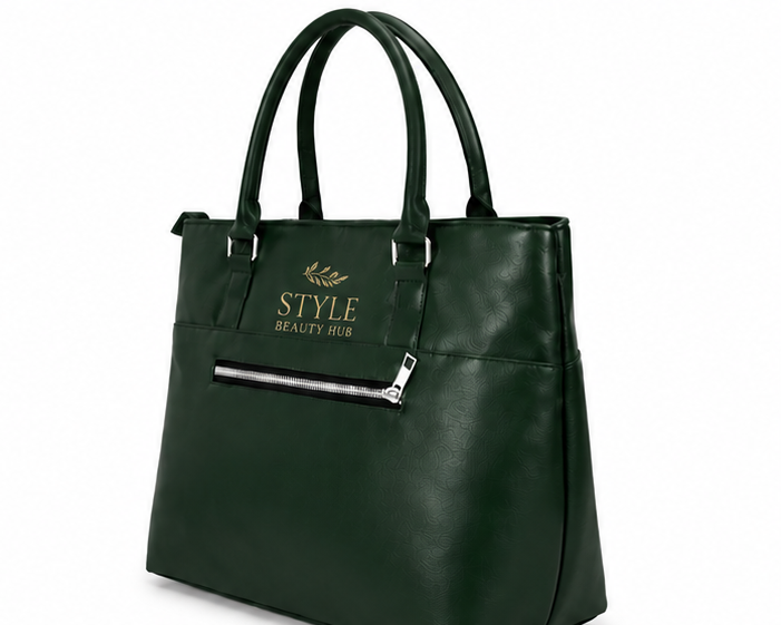 Style Beauty Hub Premium Green faux Leather Tote Handbag for Women