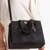 BLACK SUEDE MULTI-COMPARTMENT SATCHEL BAG - Image 2