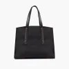 BLACK SUEDE MULTI-COMPARTMENT SATCHEL BAG - Image 4